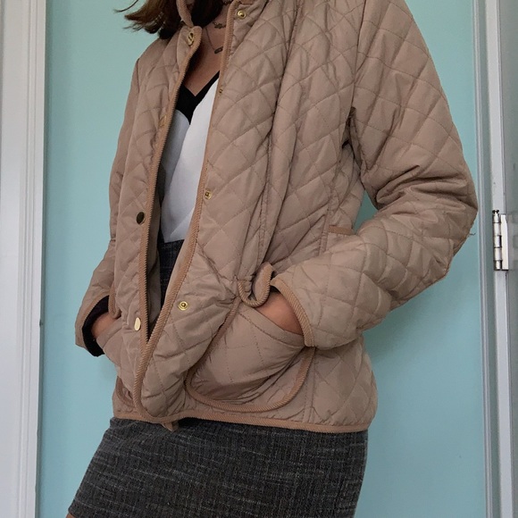 Zara Women Quilted Tan Jacket - Picture 2 of 5
